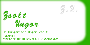 zsolt ungor business card
